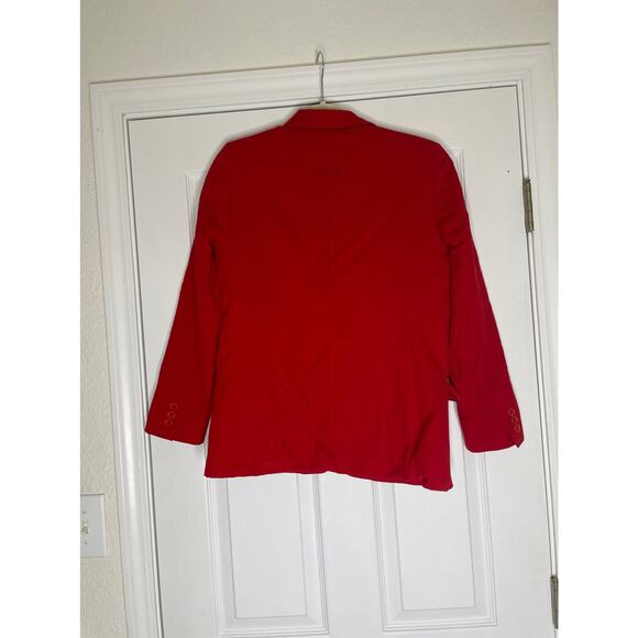 Pendleton Red Wool Blazer size 8 petite Holiday Christmas Blazer Vintage 90s Y2k - Picture 6 of 6
